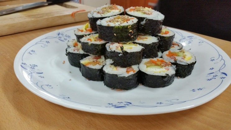 스테이크 김밥으로 맛있는 한끼