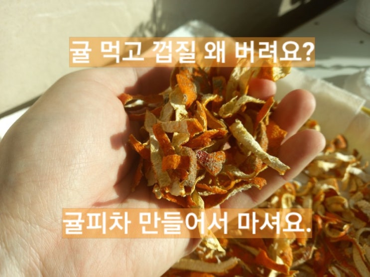  제로 웨이스트처럼 귤 껍질로 귤 피차 만들자
