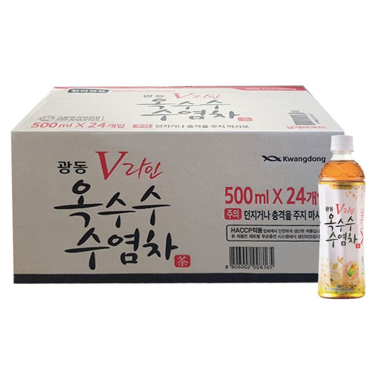 가성비 뛰어난 광동제약 V라인 옥수수 수염차, 500ml, 24개(로켓배송) 좋아요