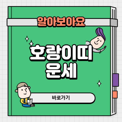  2021년 호랑이띠 운세 나이 정보 쉽게 정리