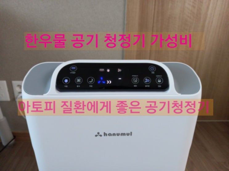  한우물 공기청정기의 3중필터가 아토피 질환에게 완벽한 제품