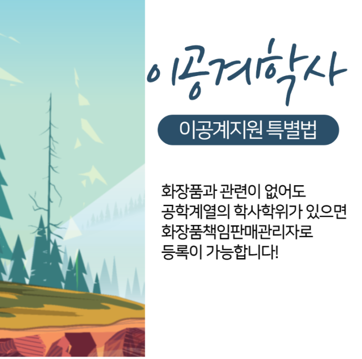  화장품책임판매관리자 등록 관련 법령과, 이공계 지원 특별 법