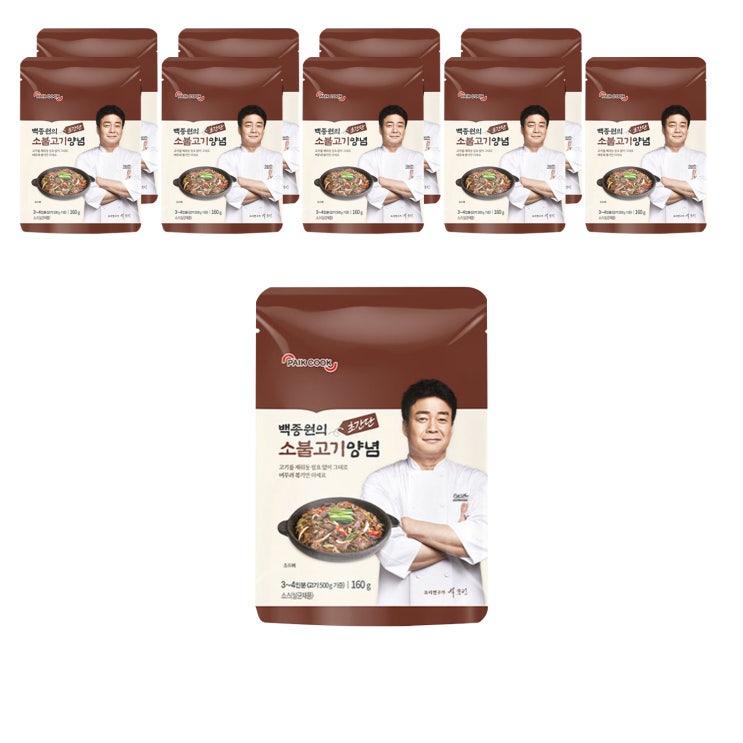 선호도 높은 백쿡 백종원 소불고기 양념, 160g, 10개(로켓배송) ··· 선호도 높은 백쿡 백종원 소불고기 양념, 160g, 10개(로켓배송) ···