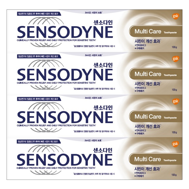 당신만 모르는 센소다인 멀티케어 치약, 100g, 4개 좋아요 당신만 모르는 센소다인 멀티케어 치약, 100g, 4개 좋아요