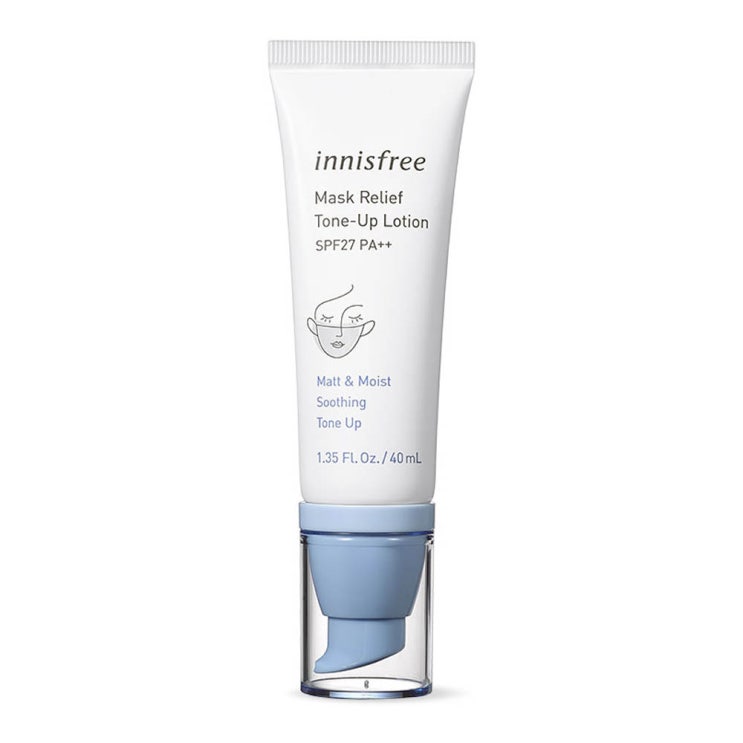 인지도 있는 이니스프리 마스크 릴리프 톤업 로션 SPF27 PA++ 40ml, 단일색상, 1개(로켓배송) 좋아요 인지도 있는 이니스프리 마스크 릴리프 톤업 로션 SPF27 PA++ 40ml, 단일색상, 1개(로켓배송) 좋아요