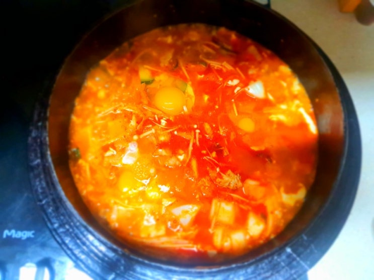  오동통한 굴넣고  순두부 찌개 끓여봤어요「feat: 가마솥 굴 순두부 찌개 끓이는 법, 맛나게 먹는 법 공유
