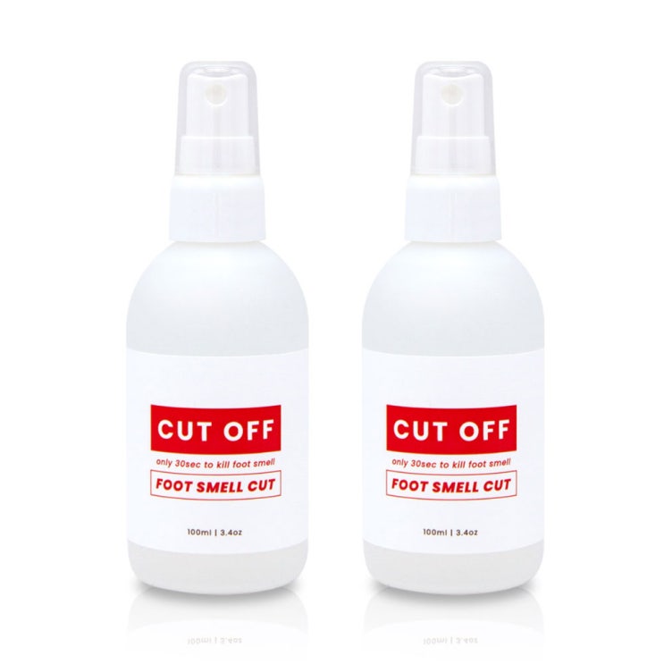 선택고민 해결 컷오프 풋스멜컷 신발 발냄새 제거 스프레이 본품, 100ml, 2개(로켓배송) ··· 선택고민 해결 컷오프 풋스멜컷 신발 발냄새 제거 스프레이 본품, 100ml, 2개(로켓배송) ···