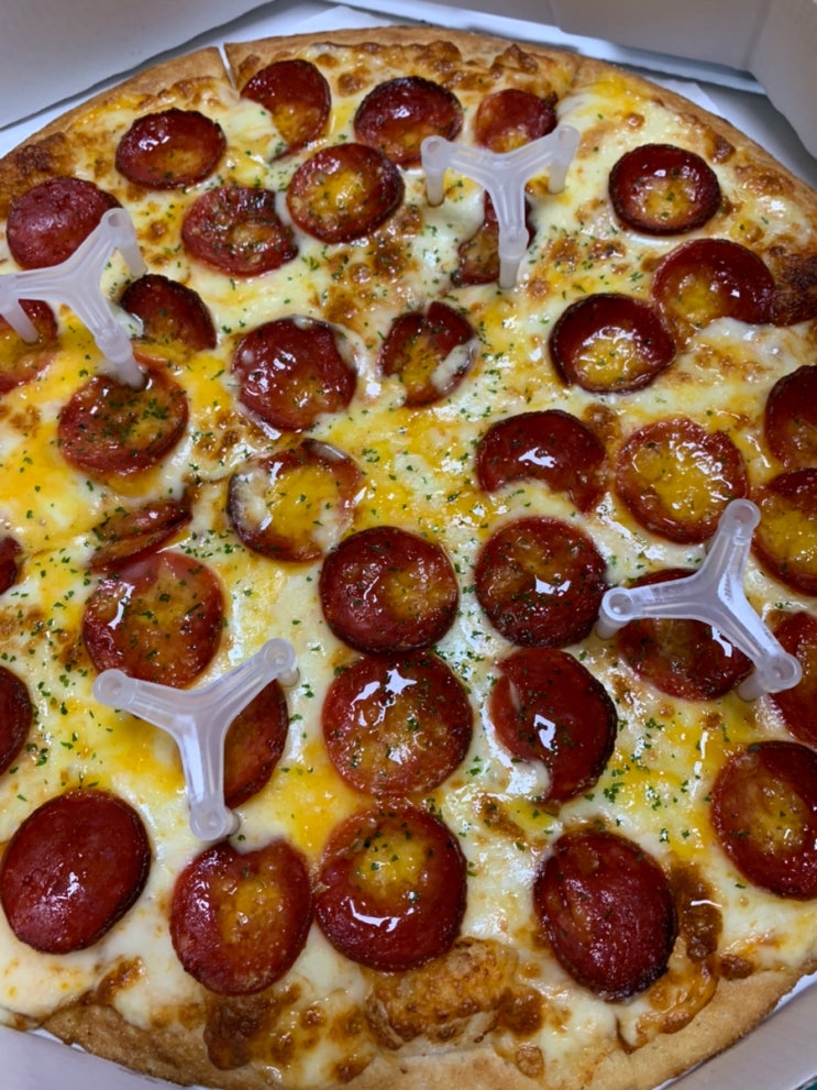 [피자탑 영등포점] 윤기 좔좔 페퍼로니 피자 배달 후기