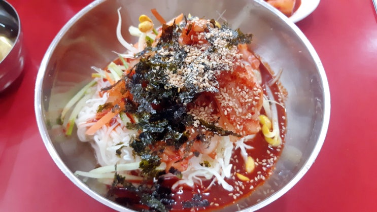 마포만두 홍보대사, 만년과장 개냥이의 비빔국수 먹기 마포만두 홍보대사, 만년과장 개냥이의 비빔국수 먹기