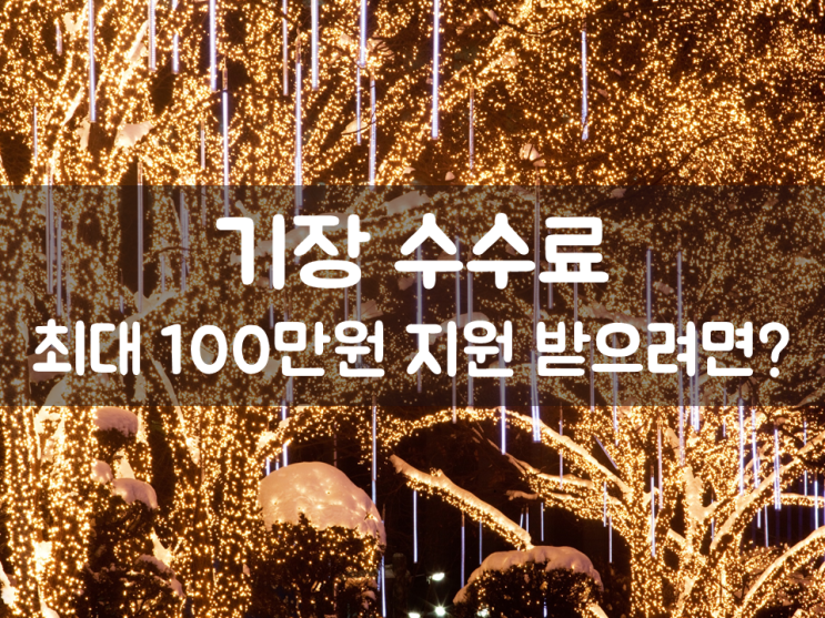  기장 수수료 최대 100만원 지원 받으려면?