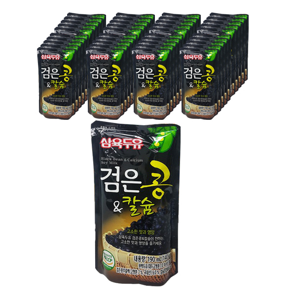 가성비 뛰어난 삼육두유 검은콩&칼슘 검은콩두유 파우치, 190ml, 40개(로켓배송) 좋아요