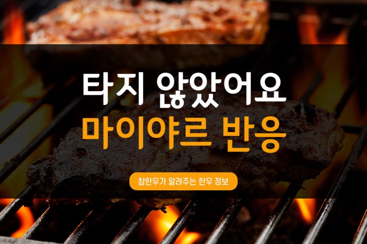  전통참한우가 알려주는 한우정보_한우구이를 더 맛있게! 마이야르 반응