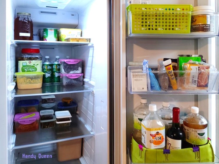 냉장고 정리방법 : 소주와 바구니 활용 / 주방정리 살림일기
