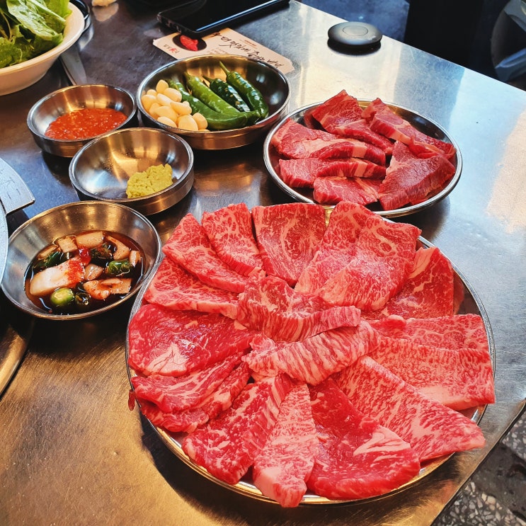  영등포 문래동맛집 값진식육 한우 마블링이 엄지척