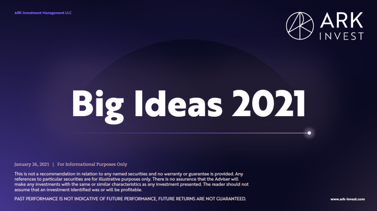  캐시우드의 2021전망 / ARK invest 의 BIG ideas 2021 발표/ Long-Read Sequencing / ARK ETF / ARKG / ARKK