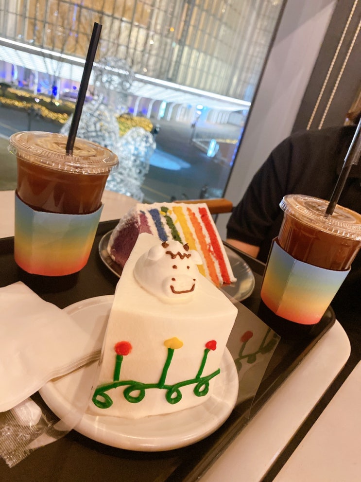  잠실 도레도레 무지개케이크 눈이 호강하는 맛집