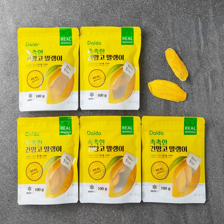 후기가 정말 좋은 Dalda 촉촉한 건망고 슬라이스, 100g, 5봉(로켓배송) ···