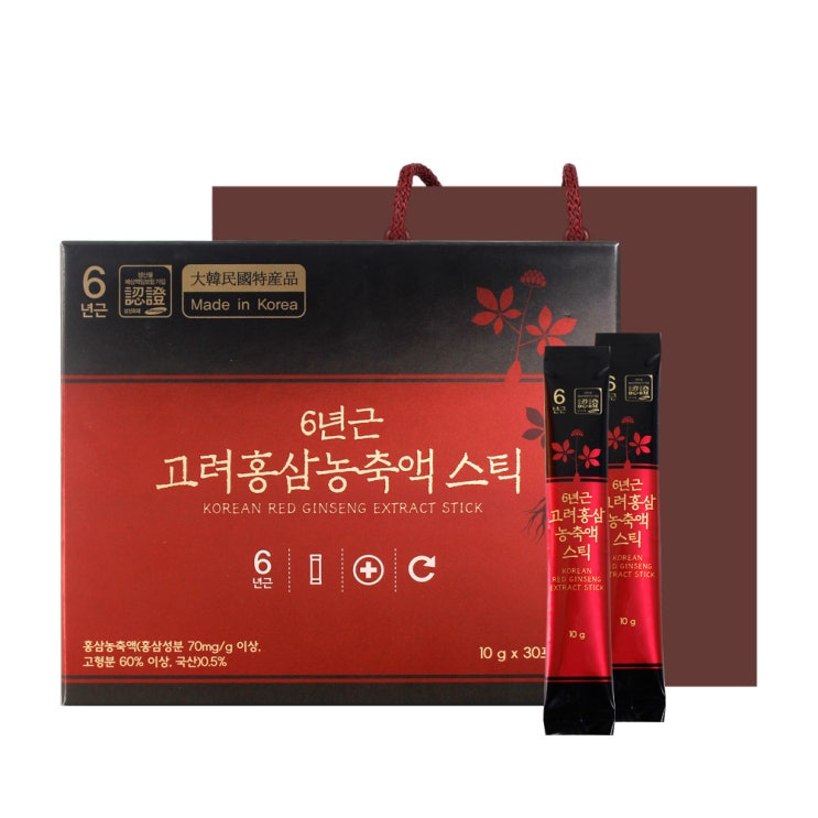잘팔리는 정원삼 6년근 고려홍삼 농축액 스틱 + 쇼핑백, 10g, 30개입(로켓배송) ··· 잘팔리는 정원삼 6년근 고려홍삼 농축액 스틱 + 쇼핑백, 10g, 30개입(로켓배송) ···