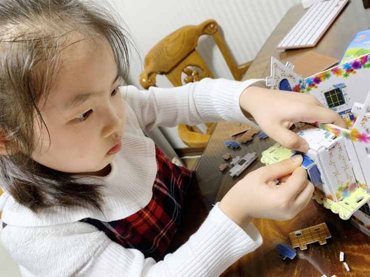  집콕놀이 어린이 놀이학습 3D 입체퍼즐로 집중력이 쑥쑥