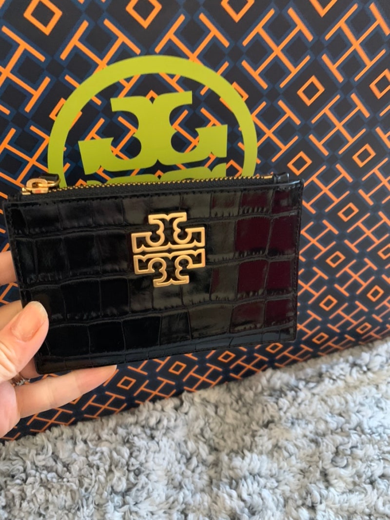 토리버치 브리튼 크록 집 카드케이스 카드지갑 : 네이버 블로그