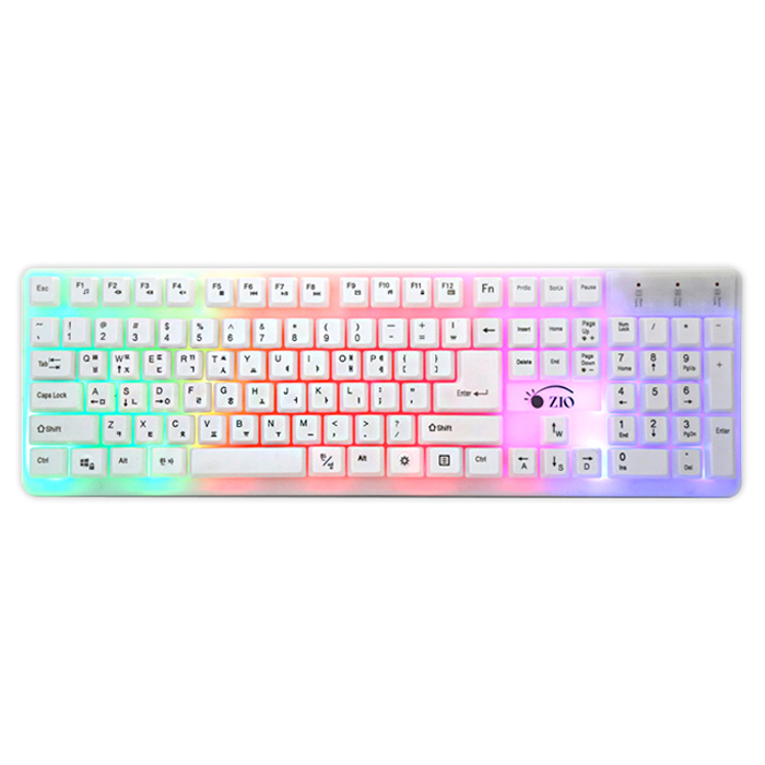 후기가 좋은 ZIO G-Light 레인보우 LED 키보드, 화이트(로켓배송) 좋아요 후기가 좋은 ZIO G-Light 레인보우 LED 키보드, 화이트(로켓배송) 좋아요