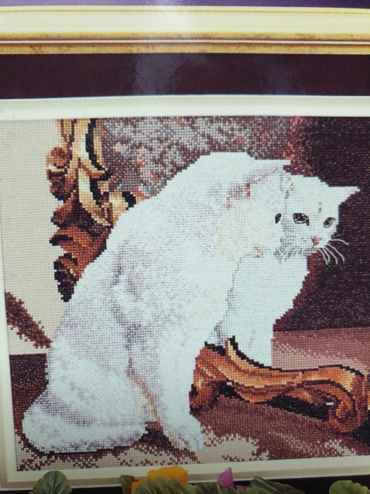  고양이 ~ 십자수 무료도안