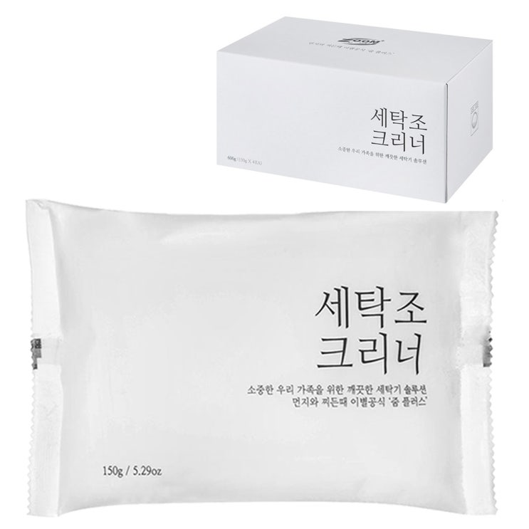 의외로 인기있는 줌 플러스 세탁조 크리너, 150g, 4개입(로켓배송) ···