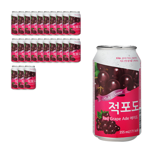 인기 많은 일화 적포도에이드, 355ml, 24개입(로켓배송) 추천해요 인기 많은 일화 적포도에이드, 355ml, 24개입(로켓배송) 추천해요