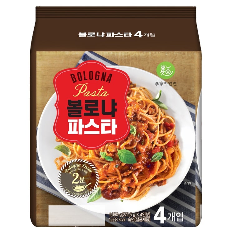 인지도 있는 이가자연면 볼로냐 파스타, 272.5g, 4개(로켓배송) 좋아요 인지도 있는 이가자연면 볼로냐 파스타, 272.5g, 4개(로켓배송) 좋아요
