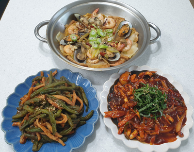  집 밥 메뉴 [중국식 해물찜, 쭈꾸미 볶음, 그린빈 볶음] 추천해요