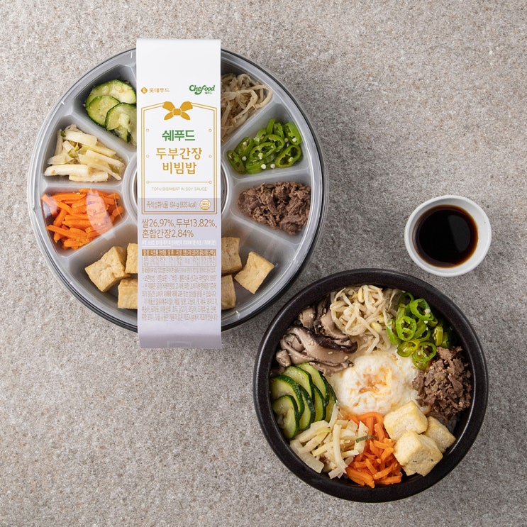 잘나가는 쉐푸드 두부간장비빔밥, 614g, 1개(로켓배송) 좋아요 잘나가는 쉐푸드 두부간장비빔밥, 614g, 1개(로켓배송) 좋아요