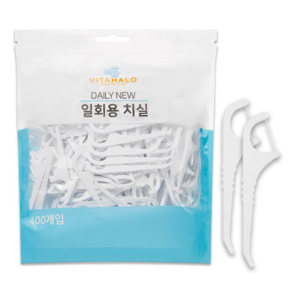  비타할로 데일리뉴 일회용 치실 400개입