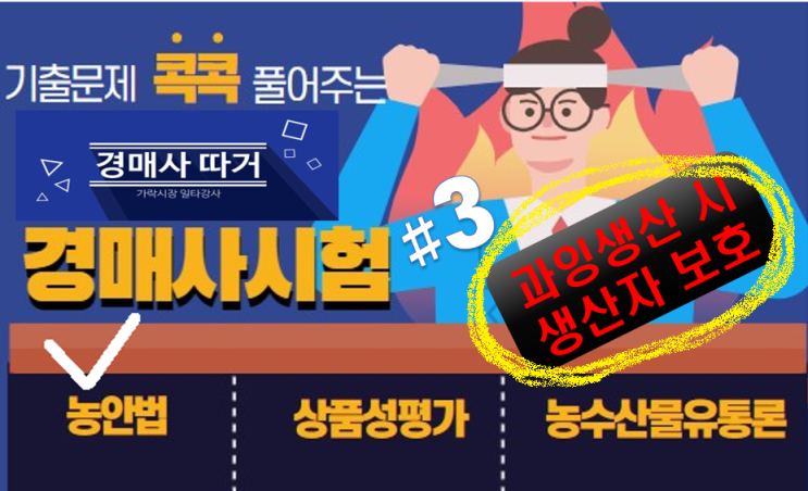  기출문제 풀고 경매사 되기!(농안법 #3)"과잉생산 시 생산자 보호"