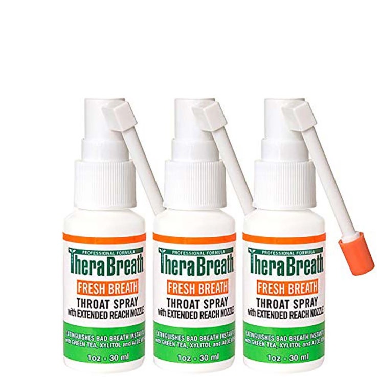 요즘 인기있는 테라브레스 TheraBreath Fresh Breath Throat Spray 1oz 3Pack 프레시 브레스 구강청결 스프레이 1oz(30ml) 3팩 구강청결제,