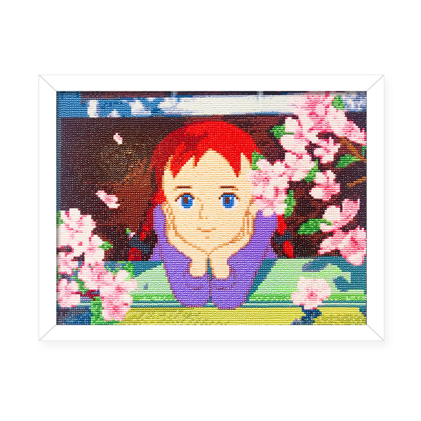 의외로 인기있는 케이엠엘리 빨강머리앤 액자 DIY 보석십자수 세트 40 x 30 cm, 흩날리는 꽃, 1세트(로켓배송) ···