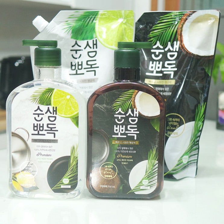  잔류세제 부담없는 세제, 주방필수템! 순샘 뽀독 주방세제