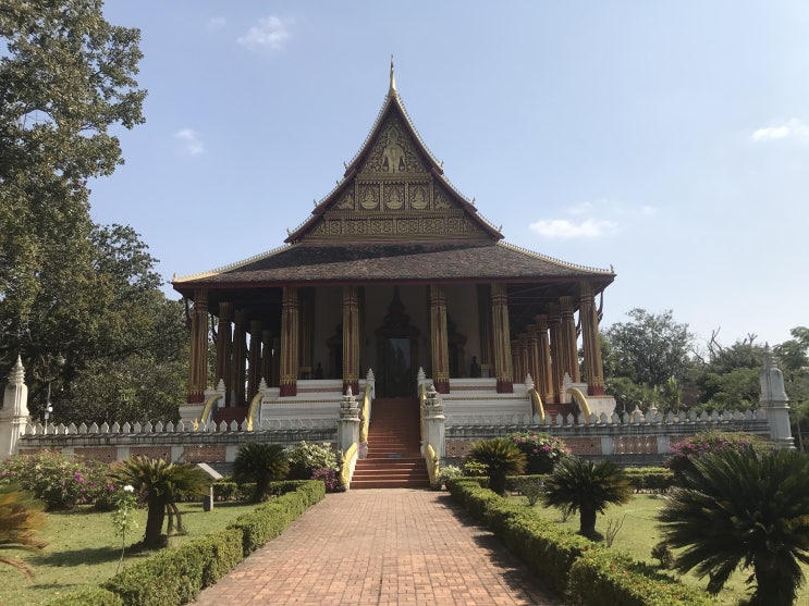  라오스 비엔티안 대표 사원 호프라 깨우(호파 깨우)와 비엔티안 예식장(Asian Palace) 아이텍 박람회(Itecc)