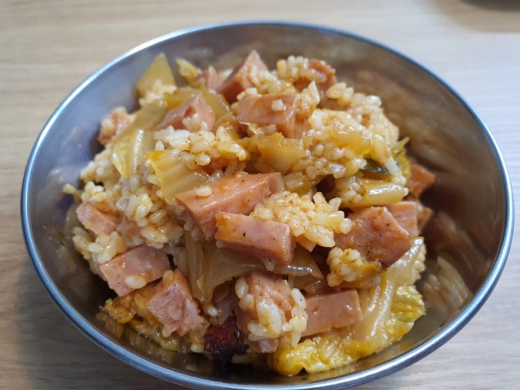 김치요리, 초간단 김치볶음밥 만들기 한 그릇의 행복 스팸김치볶음밥