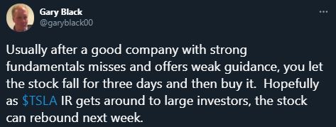 미국 주식 : 개리 블랙(Gary black)이 트위터(Twitter)에 테슬라(Tesla) 관련 내용 언급. 나의 투자 원칙 수익률 100% 달성?