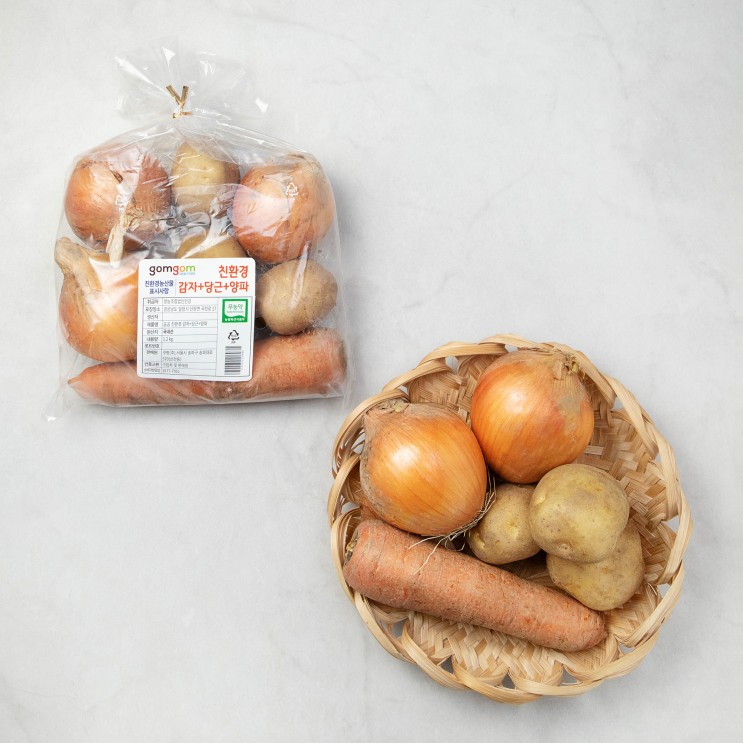 최근 인기있는 곰곰 친환경 감자+당근+양파, 1.2kg, 1개(로켓배송) ···