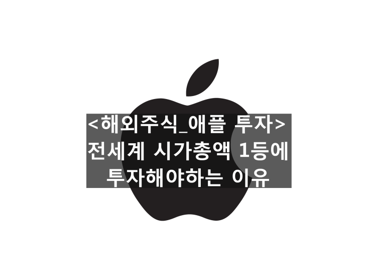  애플주가=전세계 시가총액-> 전세계 1등에 투자해야 하는 이유