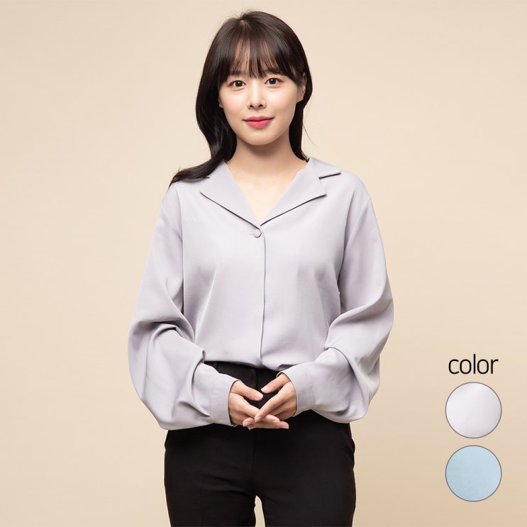 선호도 좋은 캐럿 여성 오픈카라 원버튼 블라우스(로켓배송) ··· 선호도 좋은 캐럿 여성 오픈카라 원버튼 블라우스(로켓배송) ···