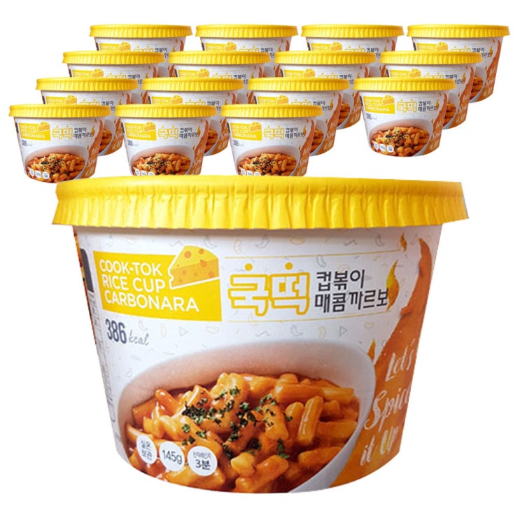 당신만 모르는 에스제이푸드 낭만부라더 국떡 즉석 컵볶이 매콤까르보, 145g, 16개입(로켓배송) 추천해요 당신만 모르는 에스제이푸드 낭만부라더 국떡 즉석 컵볶이 매콤까르보, 145g, 16개입(로켓배송) 추천해요