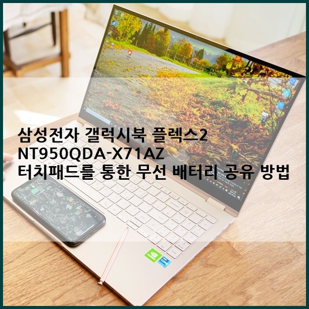 삼성전자 갤럭시북 플렉스2 NT950QDA-X71AZ, NT950QDA-X71AB 무선 배터리 공유 방법