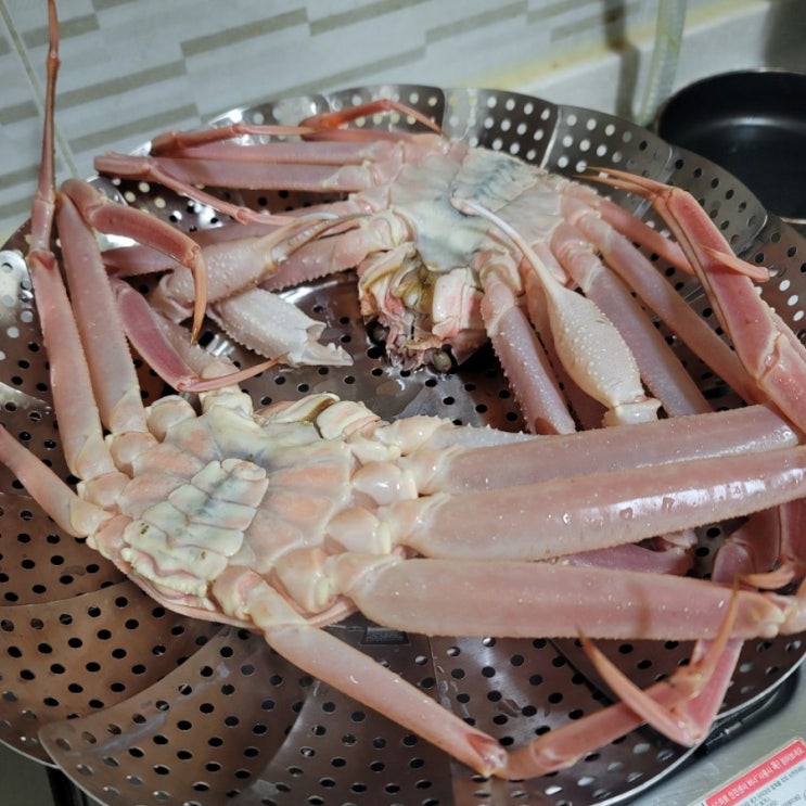  동해안 수산물_신화수산 활대게 (대)3마리 후기 & 대게 찌는법