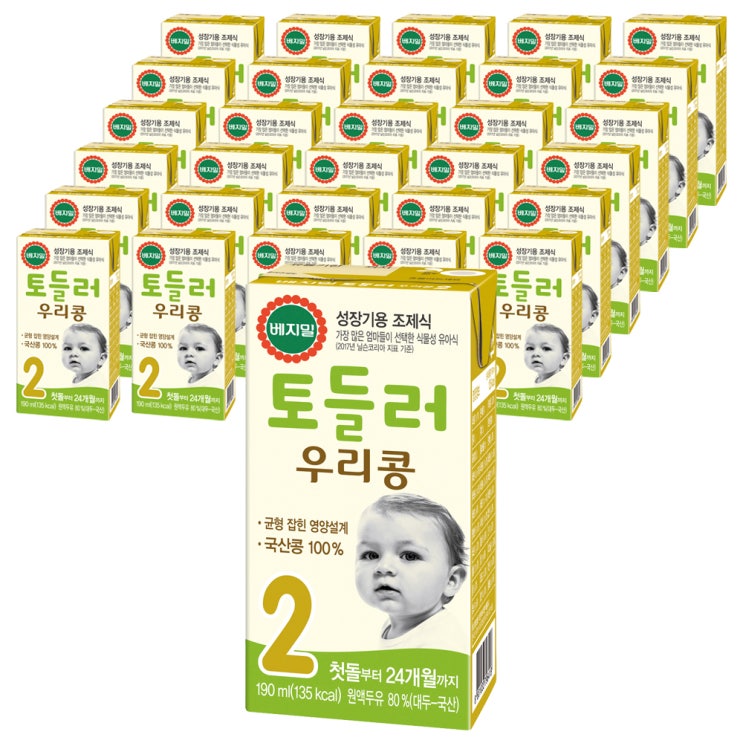 잘팔리는 베지밀 토들러 우리콩 유아식 2단계 190ml, 원액두유, 64개(로켓배송) 좋아요 잘팔리는 베지밀 토들러 우리콩 유아식 2단계 190ml, 원액두유, 64개(로켓배송) 좋아요