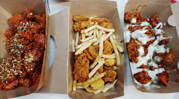  오성통닭 순살 크러스터 세가지맛 세트, 강추후기