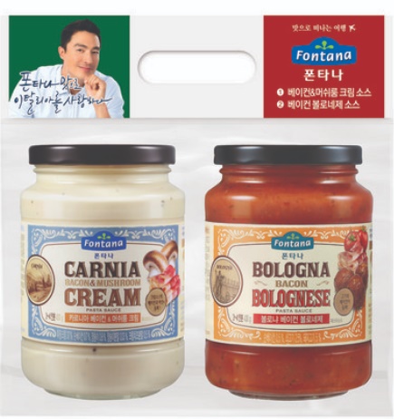  [홈스윗홈] 폰타나 카르니아 베이컨&머쉬룸 크림 파스타소스 430g + 볼로냐 베이컨 볼로네제 파스타소스 430g 기획