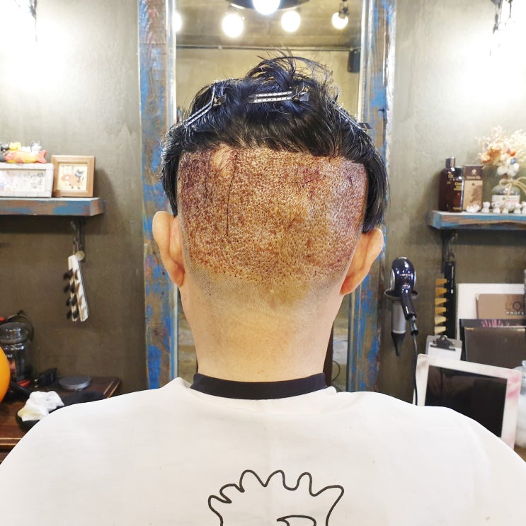  투블럭 기르기 힘들때 붙이면 쉬워요