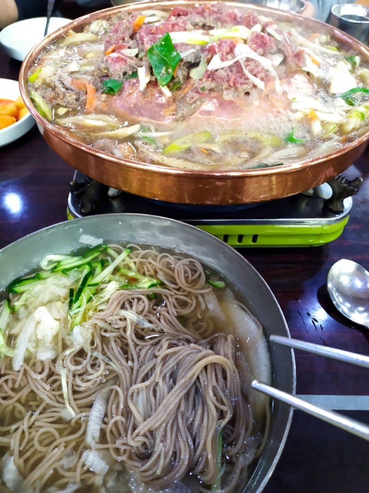 청아공원 방문 후 모란각에서 불고기 냉면 먹은 후기